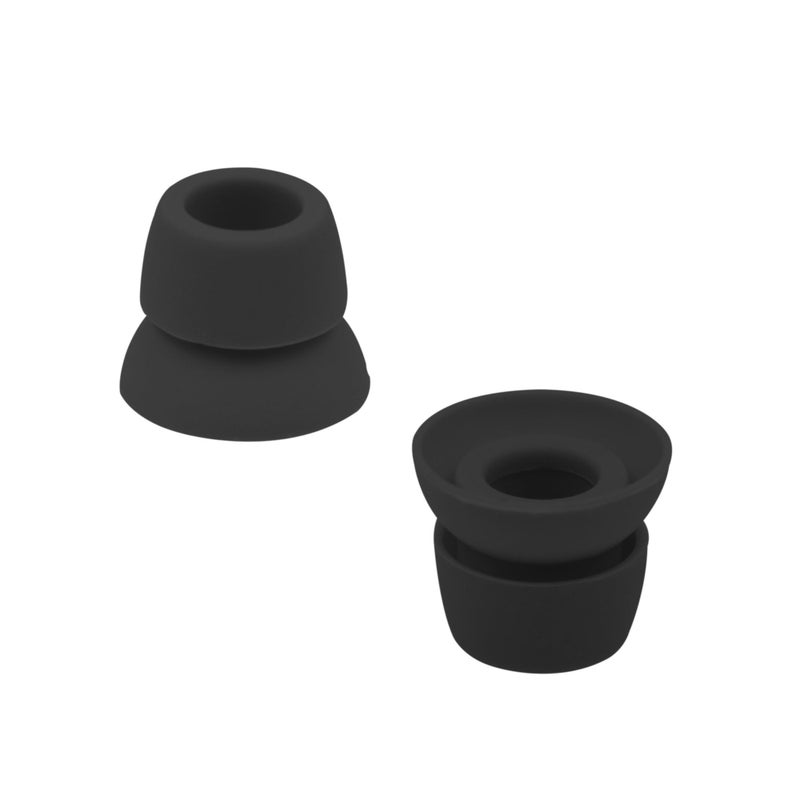 ALXCD Ear Tips for Powerbeats3 Wireless Earphone, SML 3 Sizes 6 Pair Earbud Tips & 2 Pair Double Flange Silicone Replacement Ear Tip Cushion, Fit for Beats Powerbeats 3 Wireless 3 [8 Pair](Black) - Image 5